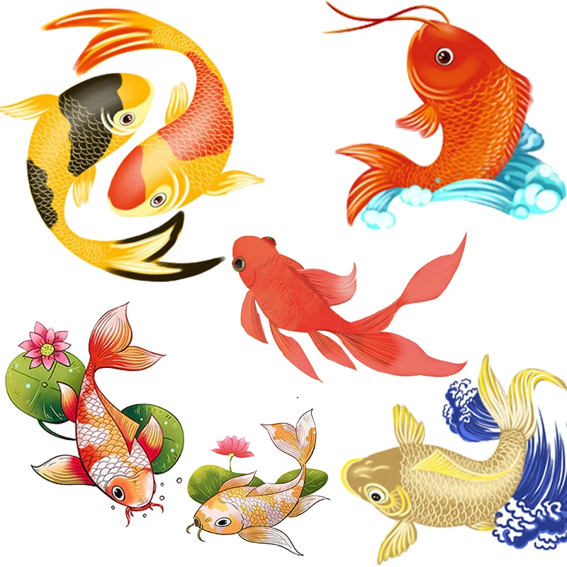 佰柯锦鲤装饰车身贴画3D立体汽车遮挡划痕刮痕创意个性贴金鱼贴纸