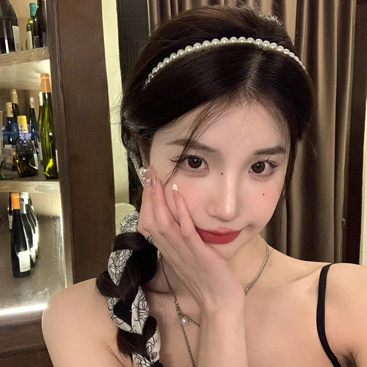 新中式丝巾绑发飘带发带发箍女一体系带头箍夏季2024新款编发丝带