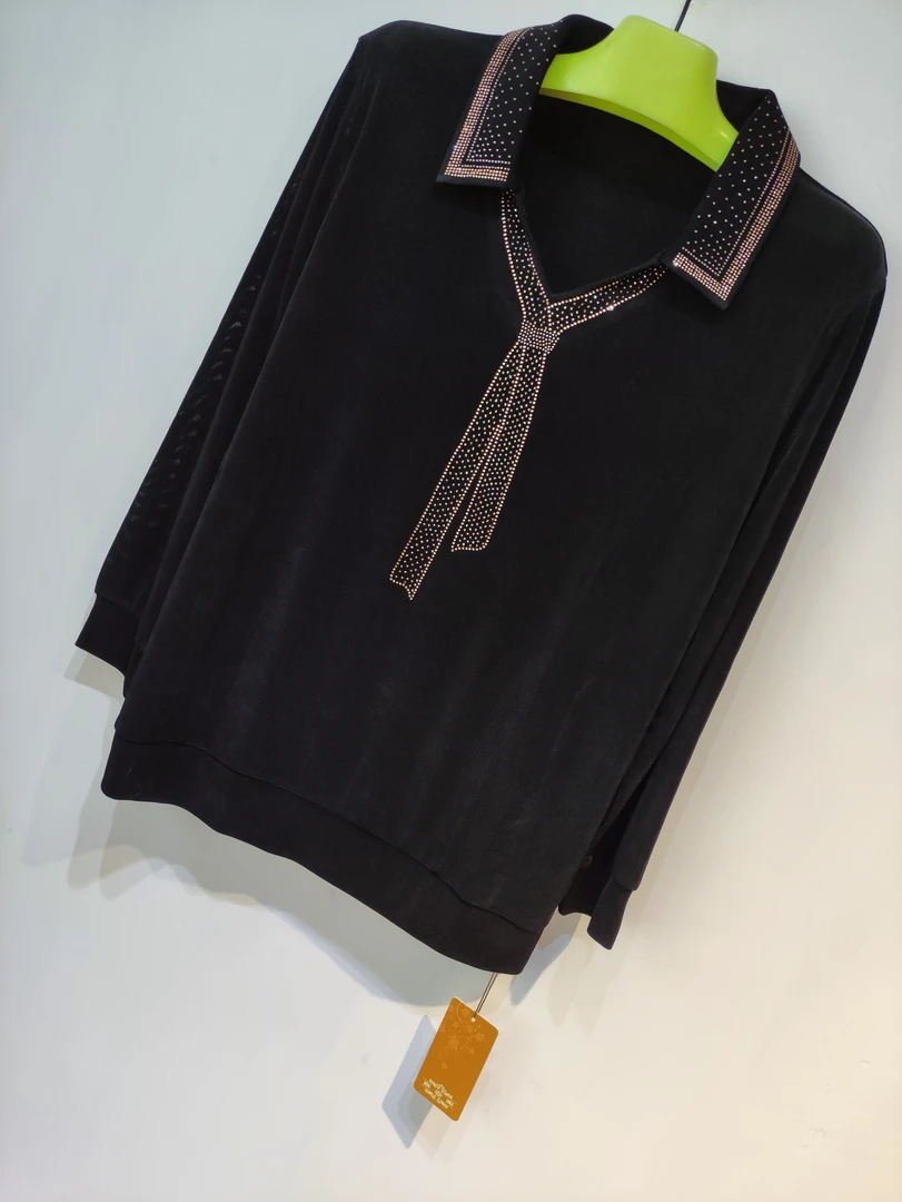 春秋长袖大码女装  摩根弹力妈妈衫 29#