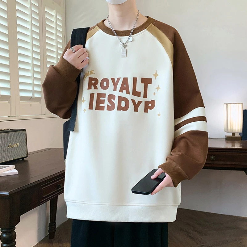 秋季新款潮牌港风宽松长袖青少年学生圆领卫衣时尚百搭潮流卫衣