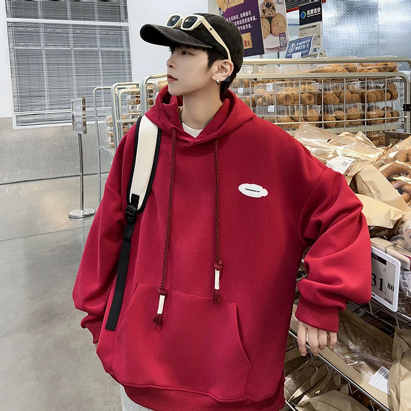2023秋季爆款长袖卫衣男青少年学生潮流宽松休闲慵懒风男装