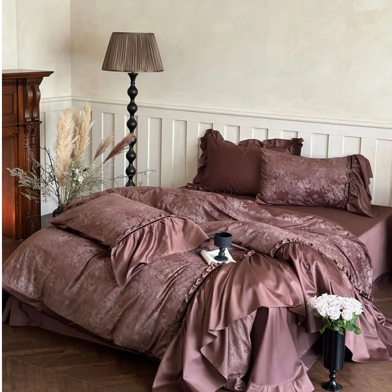 小冲冲【鎏金岁月】法式复古鎏金印花全棉磨毛床单款四件套