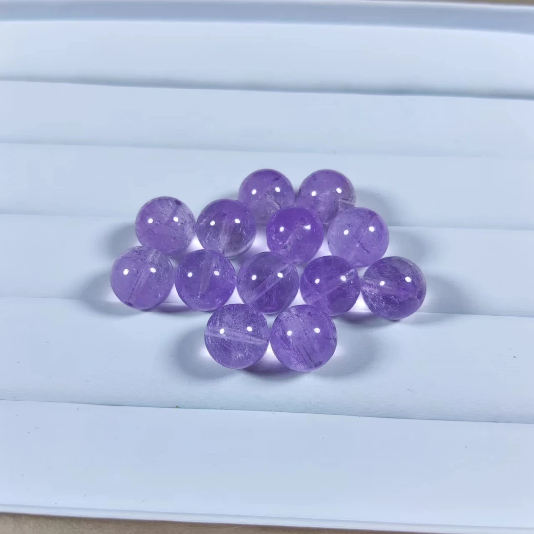 薰衣草色紫水晶散珠 手工DIY 微瑕有闪片 完美主义者勿拍