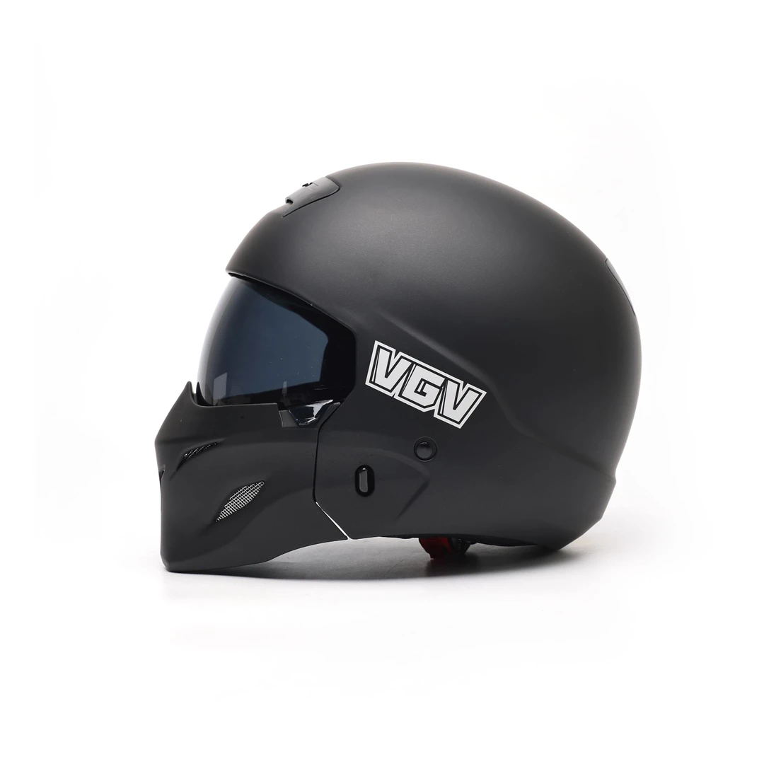3C国家认证摩托车蝎子头盔电动机车夏季复古盔四季巡航组合盔山川