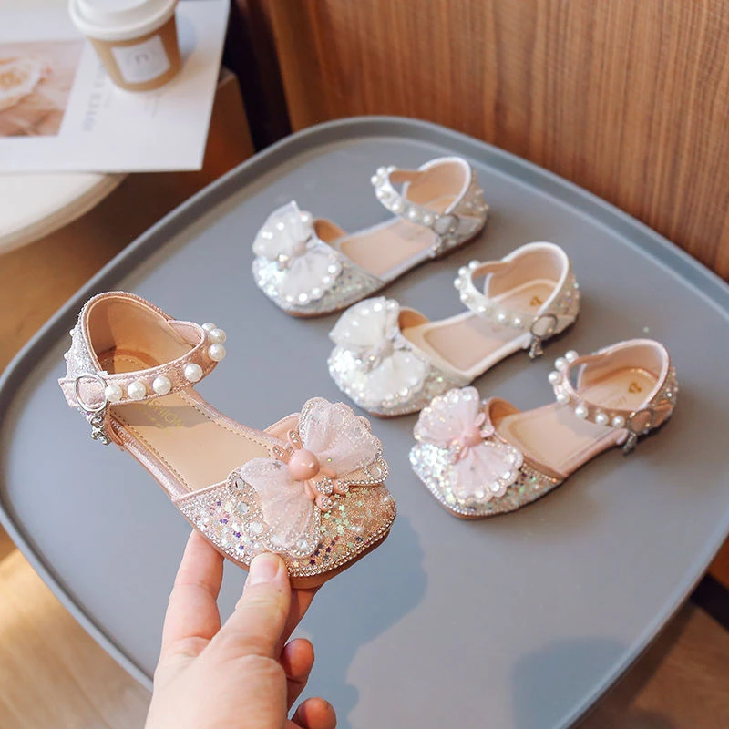 【公主鞋】女童珍珠半凉鞋24夏季星星亮片镂空网纱兔子六一演出科学