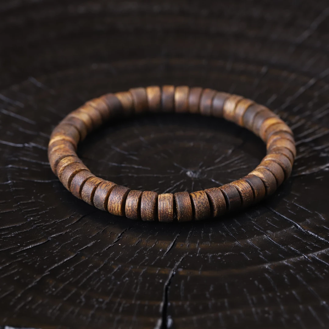 增香沉香木PT027海南沉香木厚切药片手串