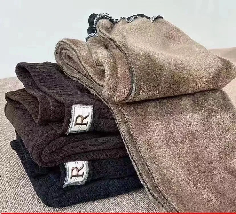 2023冬季加绒加厚保暖裤休闲女裤百搭显瘦哈伦裤女士高腰裤