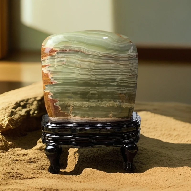 摆台装饰摆件原石客厅办公室玄关家居摆件。高35宽28厚21