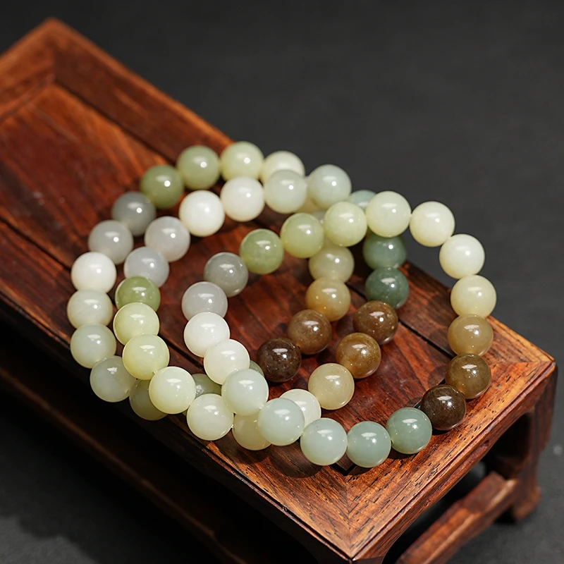 【鑫浩矿业】新疆和田玉-多宝卡10手串一条 多样性发一条