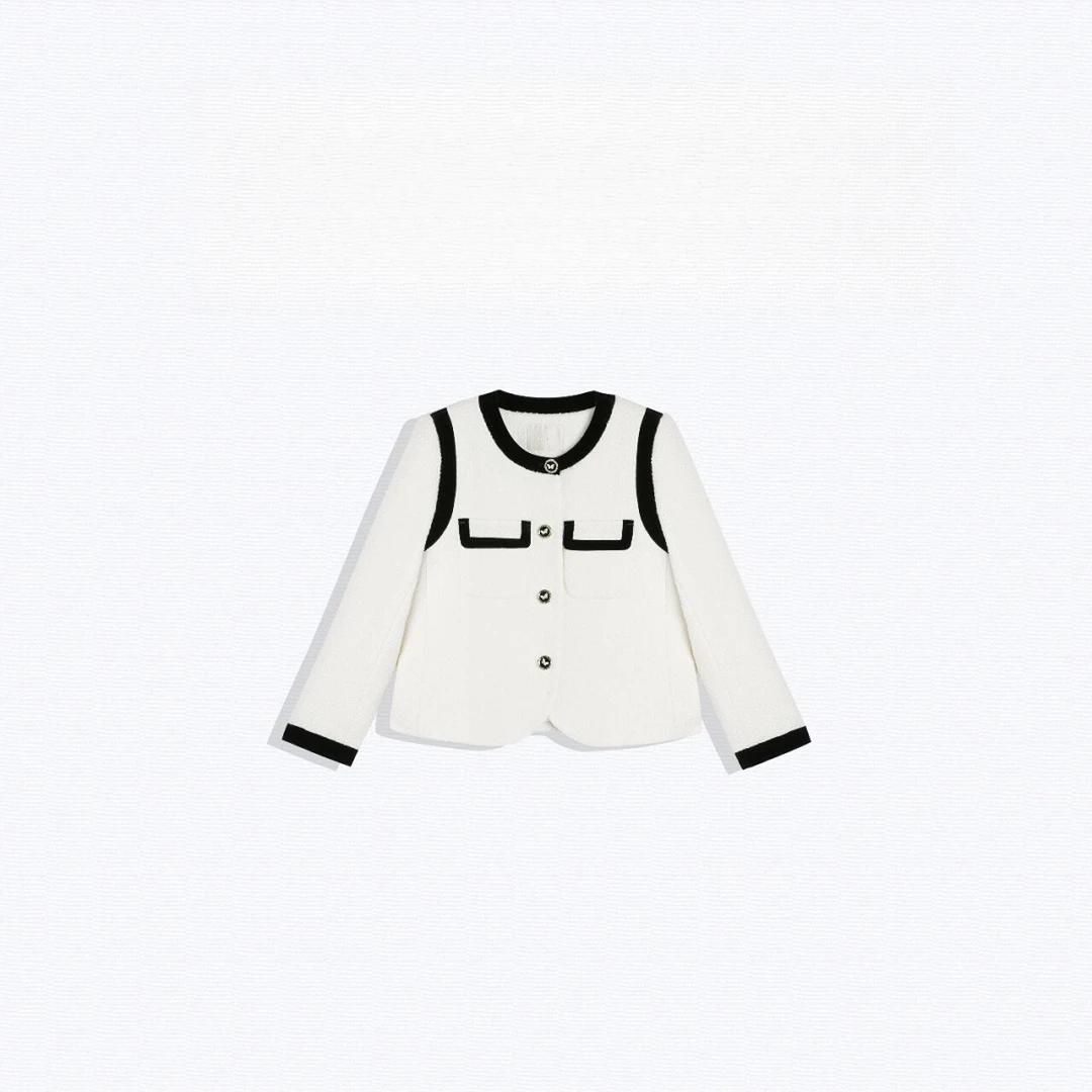 88222(奢香千金)秋冬新款小香风长袖夹棉外套女A2