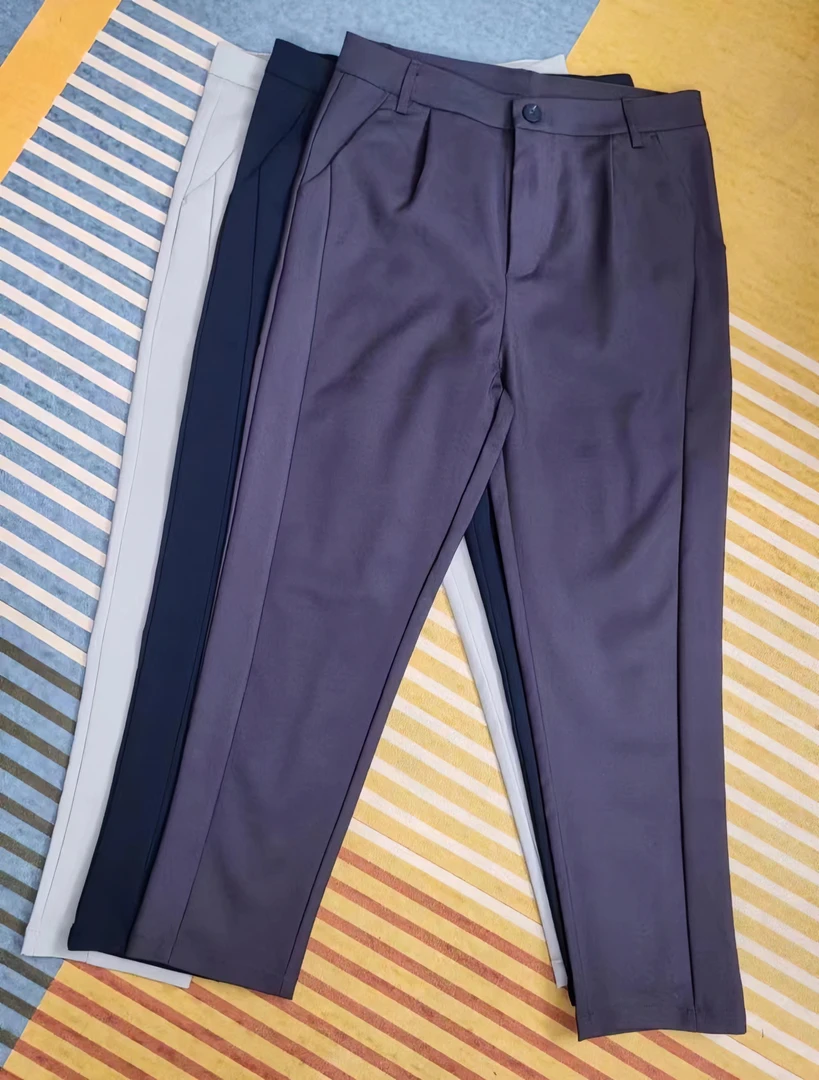 伴月伊人极简百搭小脚裤女士X2307