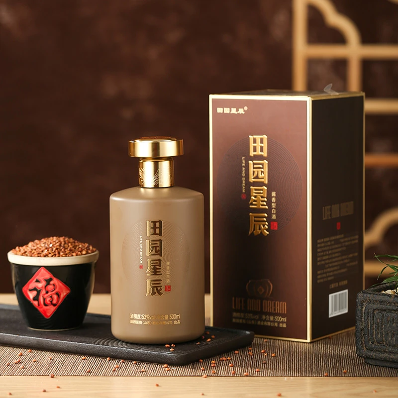 田园星辰田园版酱香型白酒贵州纯粮坤沙53度酱香白酒53度500ml