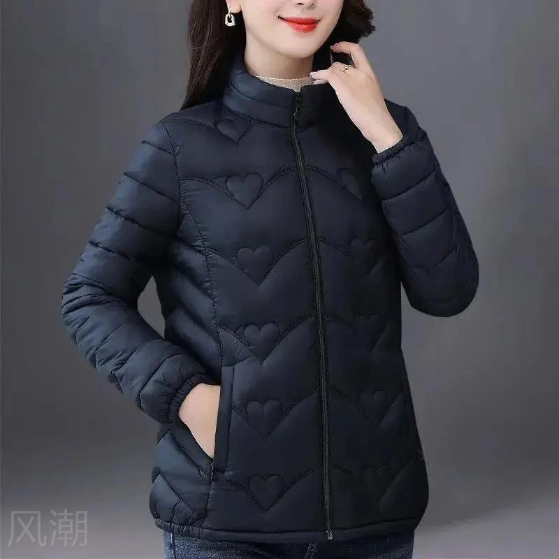 时尚秋冬新款妈妈装2023年新款轻薄羽绒羽绒服中老年大码外穿小