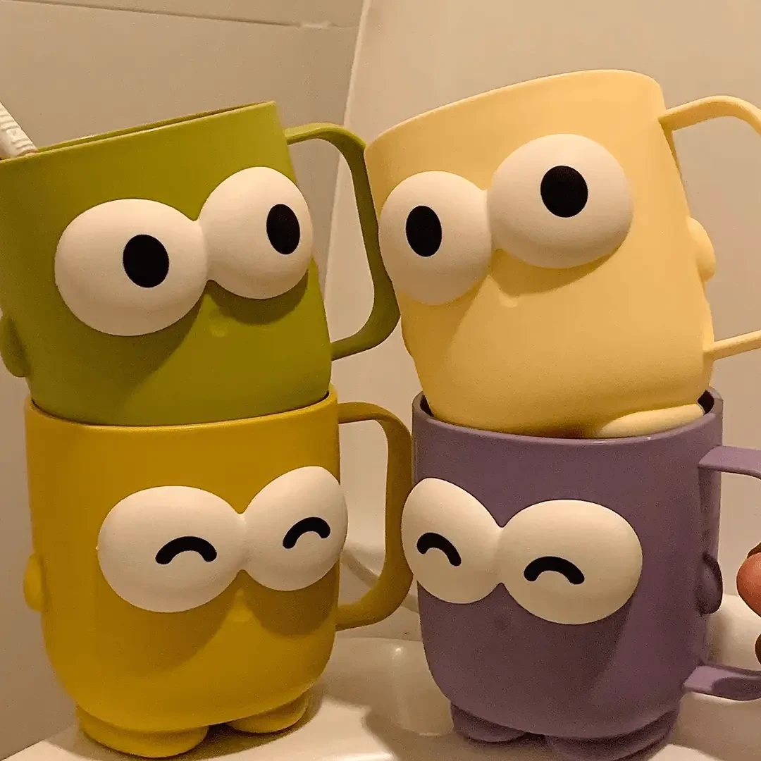 漱口杯家用牙刷杯子洗漱杯可爱情侣学生宿舍ins创意手柄牙具牙缸G