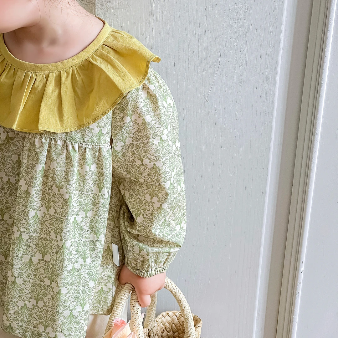 娃娃领上衣裙秋款