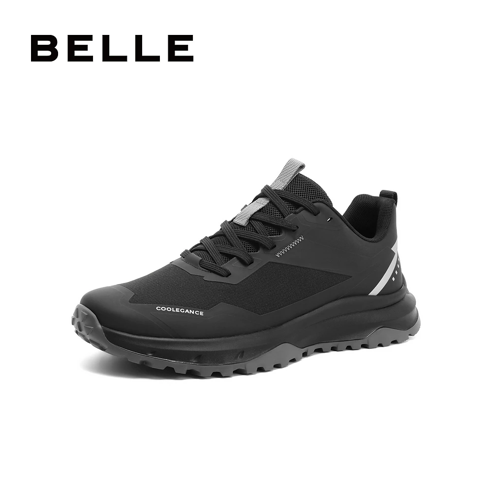 百丽时尚休闲鞋男士舒适秋季新款厚底增高户外运动鞋A1355CM3