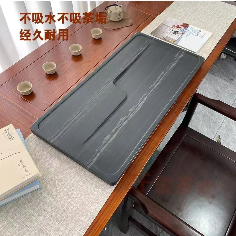 皇庭玉石茶盘大道至简款石茶盘整板整块原石石茶盘茶盘