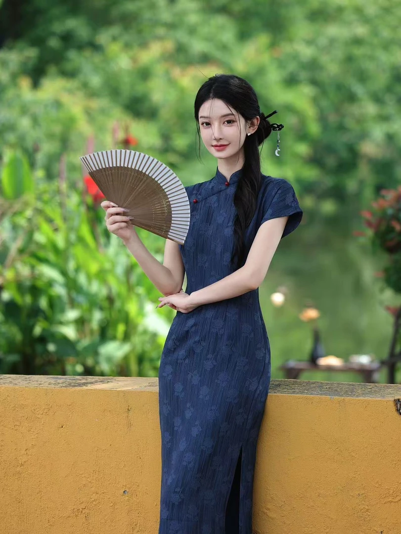 不要看图片/按编号拍衣服/S-4XL衣长125后拉链修身款旗袍断码高货