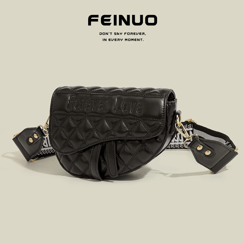【FEINUO/妃诺】高级感包包女包2024新款百搭斜挎包时尚马鞍包女