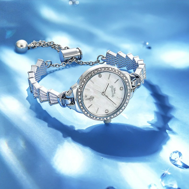 迪士尼时尚美人鱼手表女款女式轻奢小众腕表告白礼送女友礼物简约