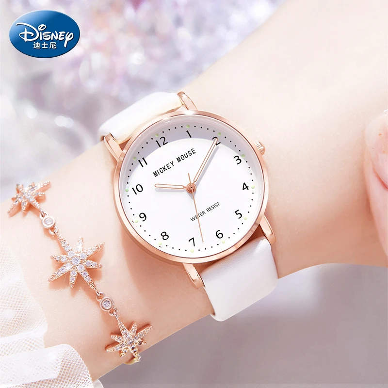迪士尼潮流女2024新款中学生女孩初中简约时尚手表可爱气质学院风