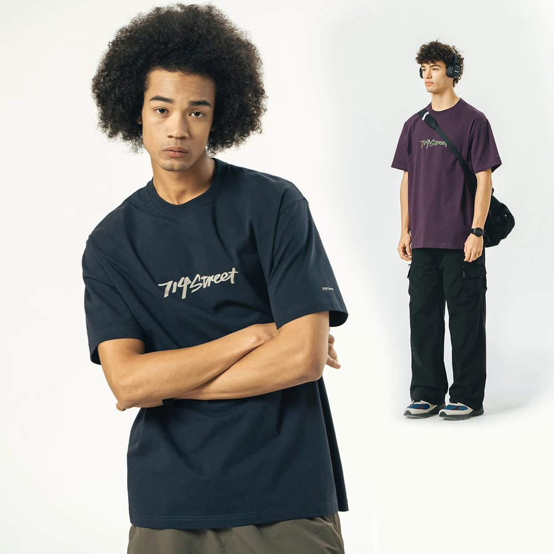 714street潮牌Sorona凉感短袖T恤男2024夏装新款情侣打底衫411182