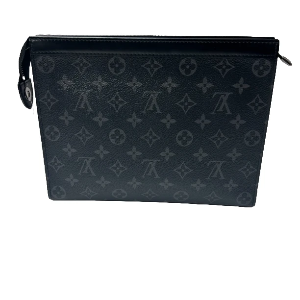 95新 LouisVuitton/路易威登 LV98新黑老花男士洗漱手拿包1716