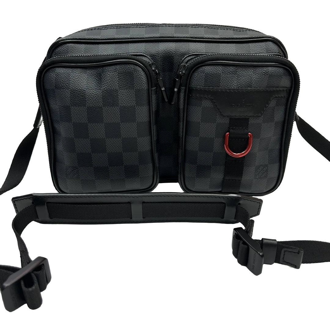 99新 LouisVuitton/路易威登 99新路易威登黑棋盘格男士邮差包593
