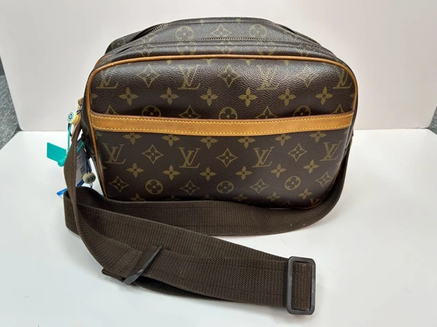 95新 LouisVuitton/路易威登 路易威登粽老花斜挎包