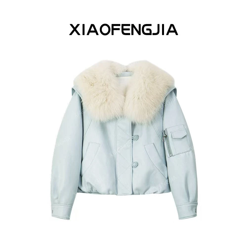 2024冬季新款【四季青小封家轻奢】气质狐狸毛大毛领羽绒服8833830