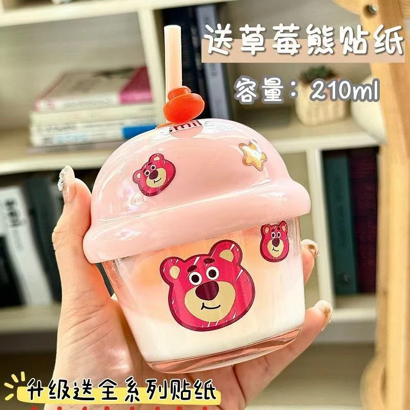 迷你网红新款墩墩杯吸管杯冷水杯儿童水杯可爱便携咖啡吸管杯水杯