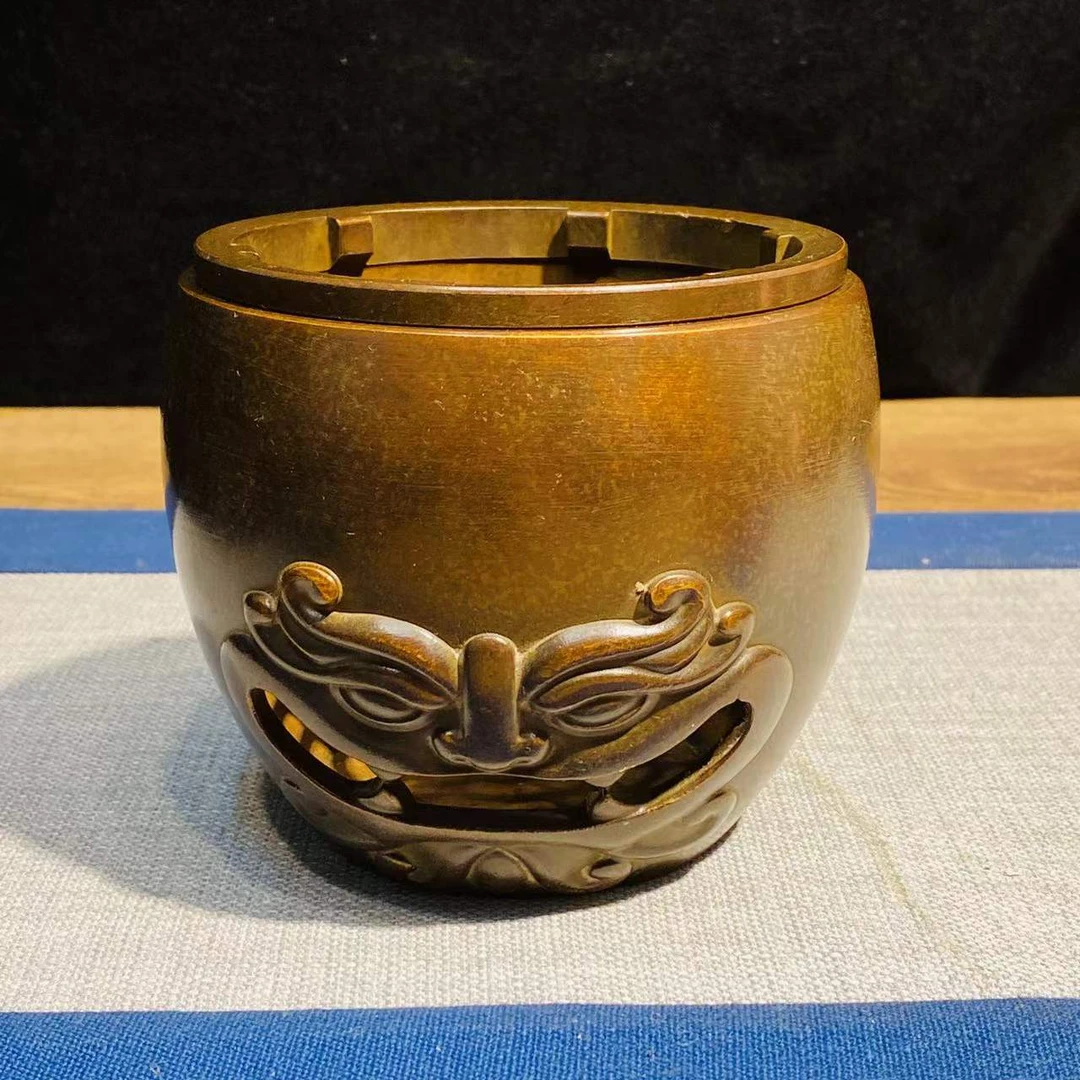 碳炉  黄铜碳炉 兽口炉 温茶炉麒麟铸造铜炉工艺