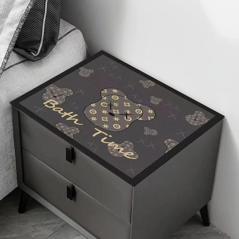 床头柜柔软轻奢桌垫吸水洗衣机盖垫洗防尘罩耐脏桌垫可剪裁定制