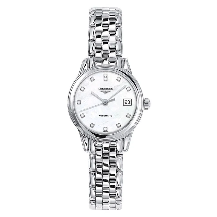 99新 Longines/浪琴 军旗374/全套/贝母钻刻/表径30mm