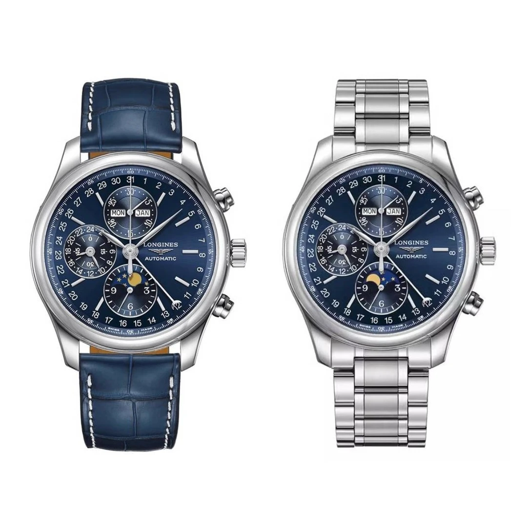 99新 Longines/浪琴 名匠773/全套/蓝盘条丁/表径42mm