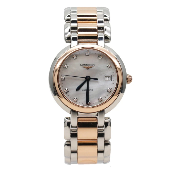 99新 Longines/浪琴 心月113/全套/玫瑰金钻/表径30/公价33900