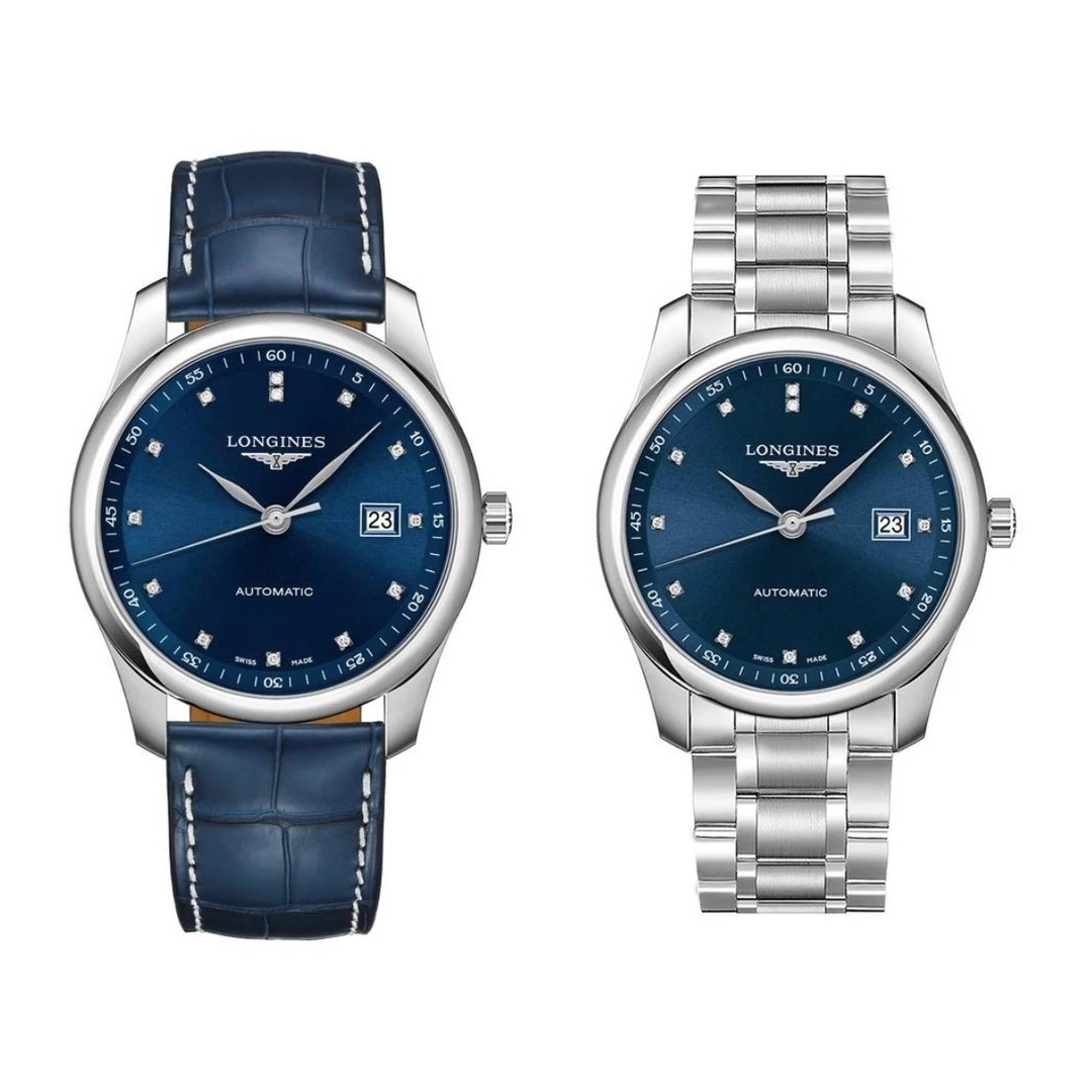 99新 Longines/浪琴 名匠793/全套/蓝盘钻刻/表径40mm/男士腕表