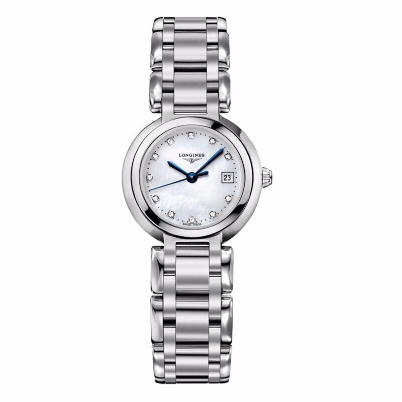 99新 Longines/浪琴 心月110/全套/贝母钻刻/表径26.5mm/女士腕表
