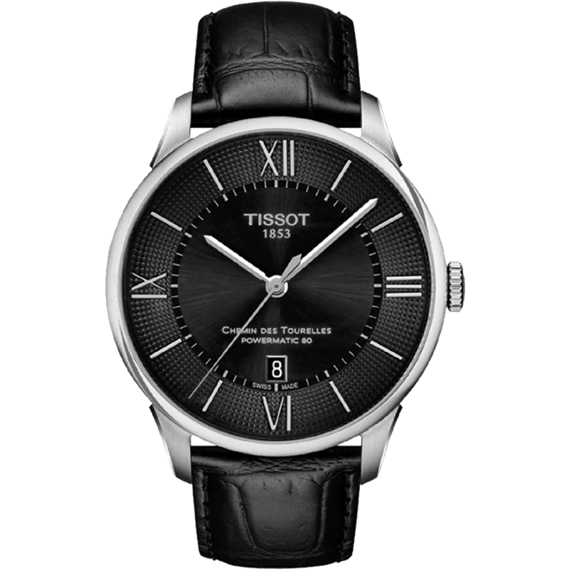 99新 Tissot/天梭 天梭杜鲁尔/全套/黑盘罗马/表径42mm