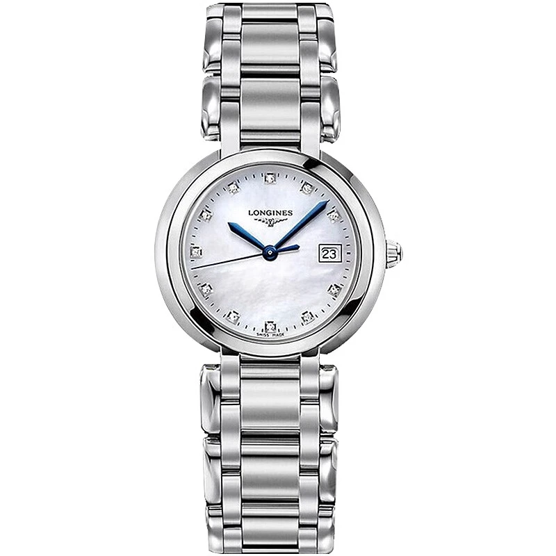 99新 Longines/浪琴 心月112/全套/贝母钻刻/表径30mm/女士腕表