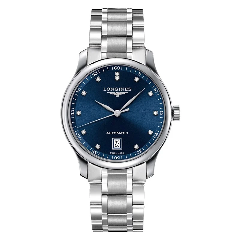 99新 Longines/浪琴 名匠628/全套/蓝盘钻刻/表径38.5mm/男士腕表