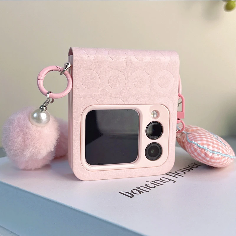 适用华为novaflip手机壳时尚印花novaFlipS折叠屏保护套毛绒手提