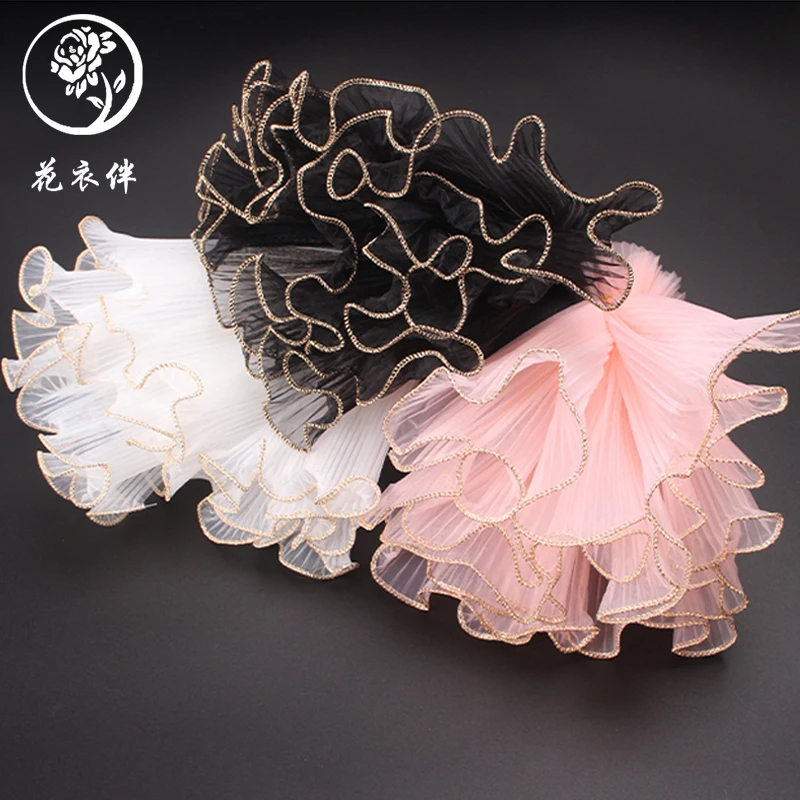 韩式波浪纱鲜花花束包装网纱包花纸材料玫瑰蕾丝包玫瑰花花店专用