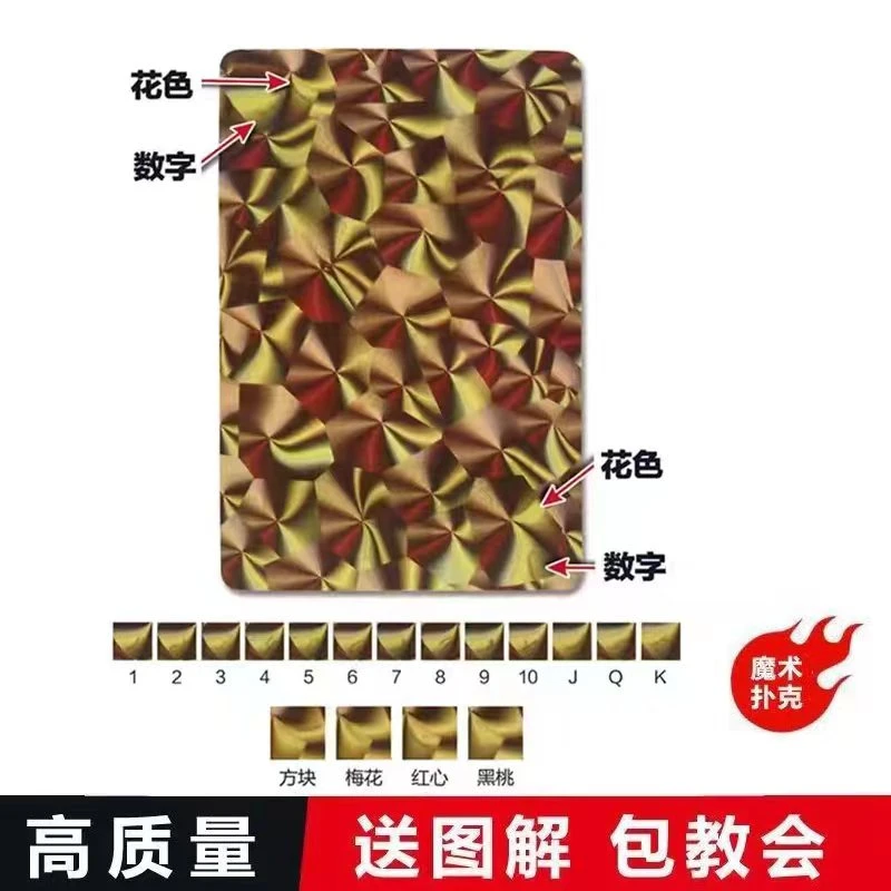 2120魔术道具扑克魔术卡片特殊牌密码牌宋图解说明