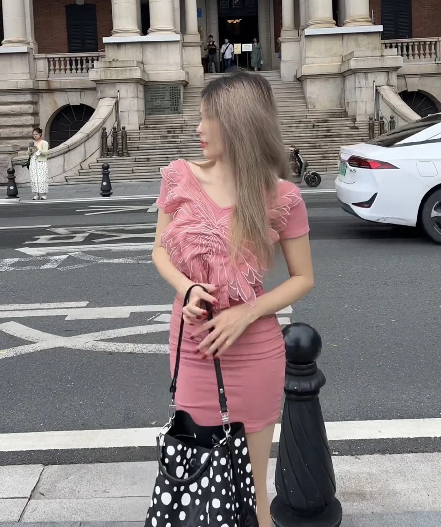 【天使羽翼】7058#短袖重工连衣裙