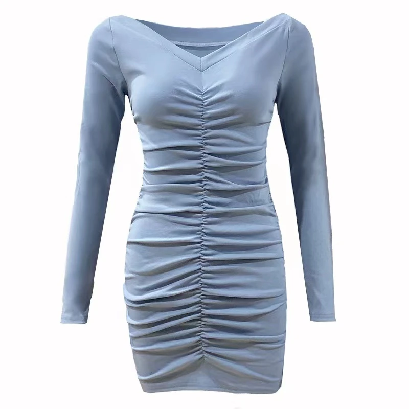 【薇薇专属】3082气质长袖连衣裙