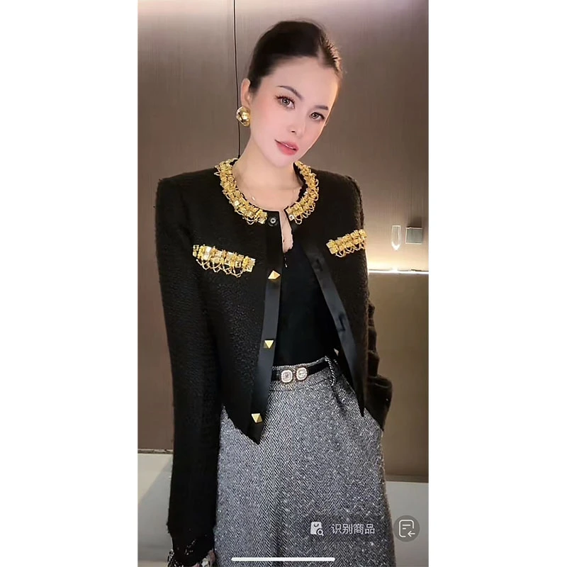 （特价-原创上衣）重工圆领小香外套WT30051