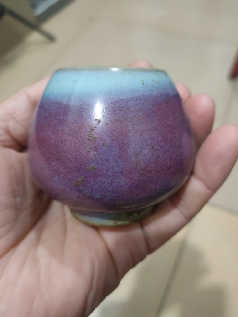 古代均窑瓷鸡心罐