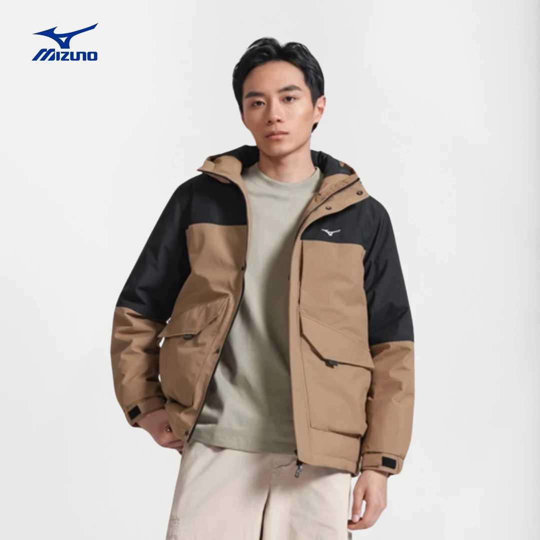 Mizuno/美津浓防风防泼水连帽运动功能羽绒外套K2CN36D3
