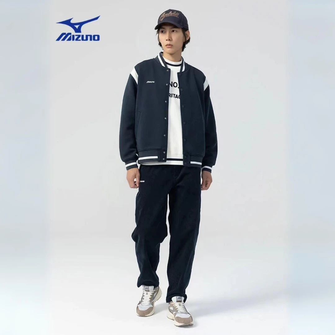 Mizuno美津浓秋冬舒适锥形百搭宽松长裤HERITAGE系列D2CF34H2
